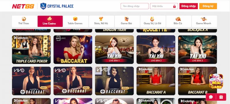 Giới thiệu về baccarat live NET88